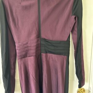 Zac Posen dark purple and black dress